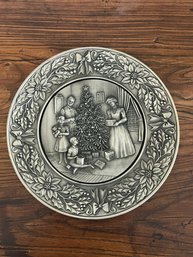 Chilmark Pewter 1978 Christmas Tree 8.5' Plate Signed, Numbered ~ Albert Petitto
