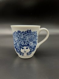 Vintage Bjrn Wiinblad Denmark Mug  Vintage Scandinavian Porcelain