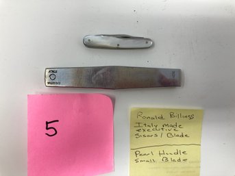 Knife Lot #5--see   Roland Billings, Italian Executive Knife