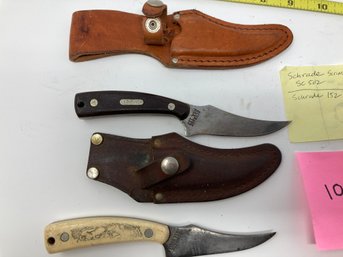 Knife Lot #10 Schrader Scrimshaw -SC 5021 Old Timer #152