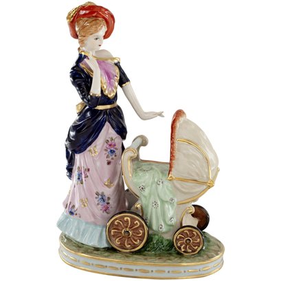 Mother With Stroller Porcelain Figurine: A Stroll Through Time And Artistry