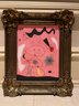 Joan Miro, Manner Of: Jeune Fille Courant, Oil On Sack Cloth Marked Verso With The Artist's Name