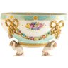 Rococo Cherub Garden Green Porcelain Decorative Bowl