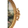 Rococo Romance: Exquisite Porcelain Painting In Bronze Frame