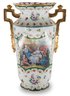 Masterful Fusion: Oriental-Style Porcelain Vase With Intricate Geometric Details