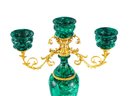 Evergreen Porcelain And Bronze Three Cup Candle Holder