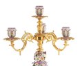 A Bid For Beauty: Hand-Painted Bronze Candle Holder With Rococo Motif