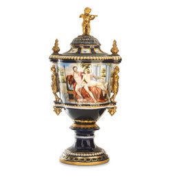 Mythological Majesty: Royal Rococo Vase With Lady Handles