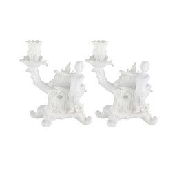 Refined Craftsmanship: Pair Of 7-inch Porcelain Candlestick Holders With Versatile Elegance Timeless Treasure