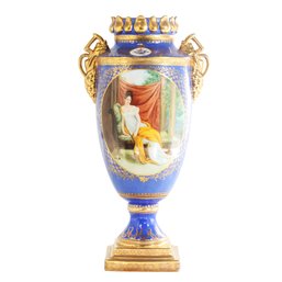 Bronze-Accented Rococo Elegance: The Society Scene Vase