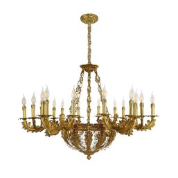 Intricate Rococo Style Chandelier With Crystal Accents