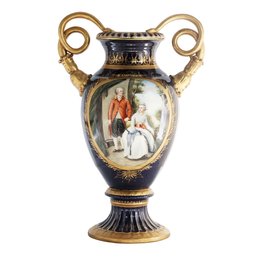 Romantic Serpent-Handled Rococo Porcelain Vase