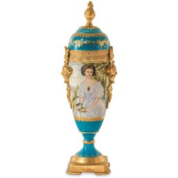 Cherished Elegance: Rococo Motif In A Striking Teal Cup