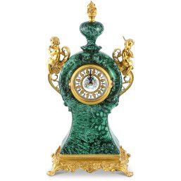 Meticulously Crafted Porcelain Clock Adorned With Classic Green Coloration
