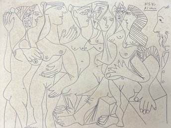 Pablo Picasso, Attributed: Cubist Figures