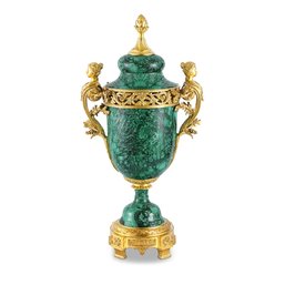 Bronze And Porcelain Jar In Classic Green