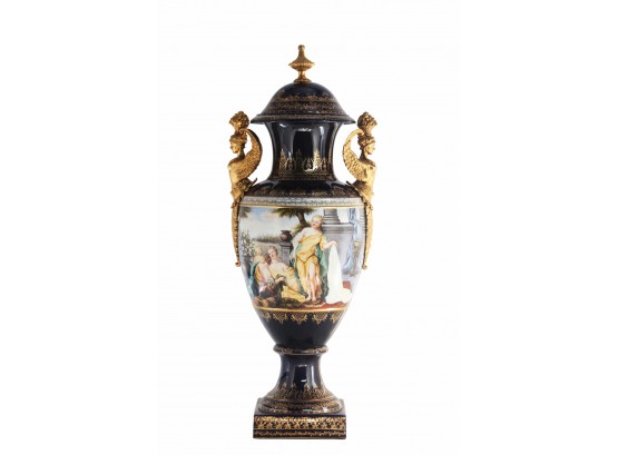 Rococo Style Bronze And Porcelain Vase