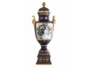 Rococo Style Hand Painted Porcelain And Bronze Vase
