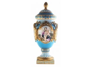 Mary With Cherubs Porcelain Vase