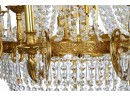 French Empire Style Chandelier With Candle Design And Crystal