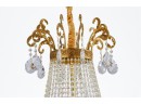 French Empire Style Chandelier With Candle Design And Crystal