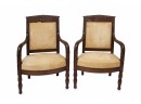Ornate 19th Century French Mahogany Chairs
