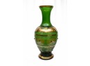 Antique Green And Gold Vase