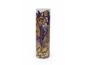Cobalt And Gold Vase Produced In Germany By Hutschenreuther
