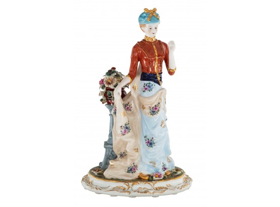 Woman With Bouquet Porcelain Figurine