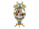 Porcelain Lion Handle Rococo Vase