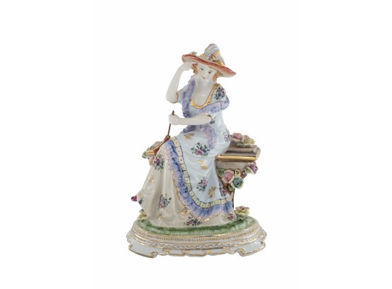 Woman In Nature Porcelain Figurine