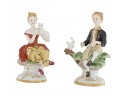 Hand Painted Dancing Porcelain Figures