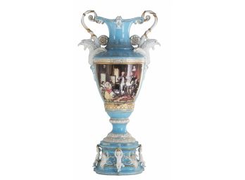 Hand Painted Porcelain Society Vase