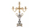 Porcelain And Bronze Four Cup Candle Holder