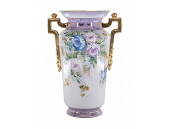 Oriental Handle Porcelain Vase