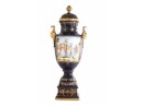 Gorgeous Hand Painted Porcelain And Bronze Vase