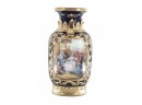 Hand Painted Porcelain Vase With Gold Detailing