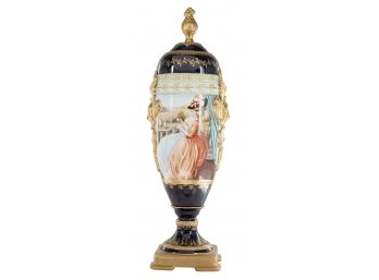 Rococo Style Hand Painted Porcelain Vase