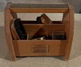 Wooden Cobbler's Box & Contents