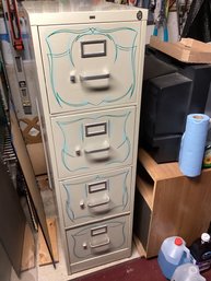 4 Drawer 'Pin Striped' File Cabinet