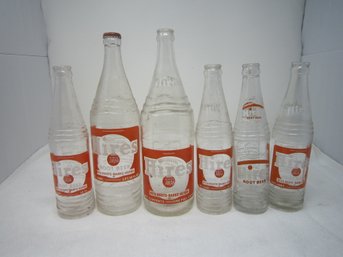 Collection Of Vintage Hires Root Beer Bottles