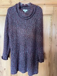 Multicolored Cowlneck Sweater By WindiRiver Size XL