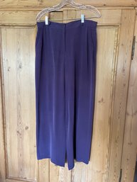 Josephine Chaus Silk Purple Pants