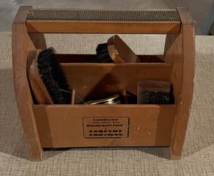 Wooden Cobbler's Box & Contents