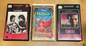 3 VHS Movie Lot - Little Mermaid, Loesick And Sudden Impact