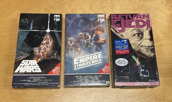 Star Wars VHS Lot - Star Wars, Empire And Return Of The Jedi