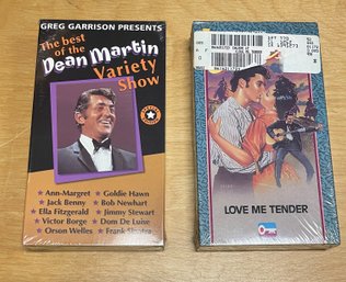 Two Sealed VHS Tapes - The Best Of Dean Martin Variety Show & Elvis Love Me Tender