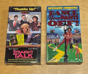 Straight Talk VHS & Richard Simmons Dance Yor Pants Off VHS - Sealed