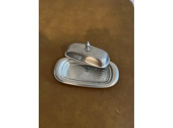 Pewter Lot 3 With Butter Dish