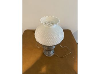 Milk Glass Electric Lamp